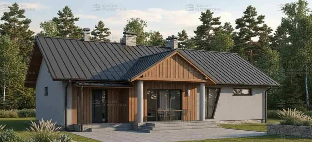 Проект Одноэтажный дом 17 на 13, 143 м2