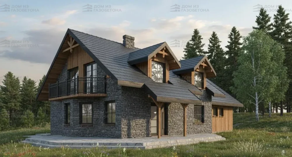 Проект Двухэтажный дом 17 на 12, 196 м2