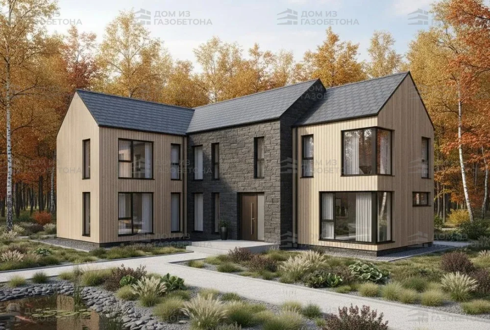 Проект Двухэтажный дом 21 на 19, 338 м2