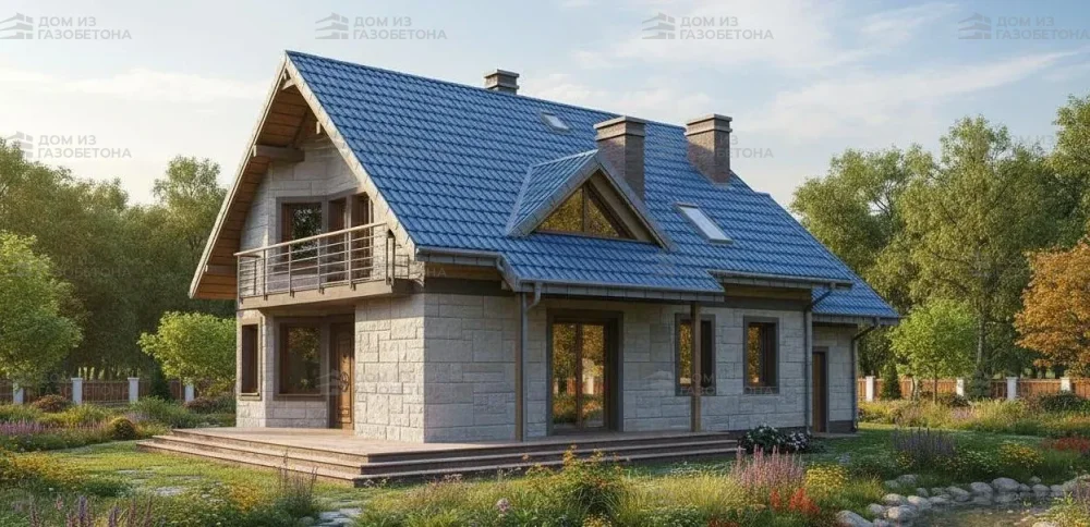 Проект Двухэтажный дом 14 на 10, 182 м2