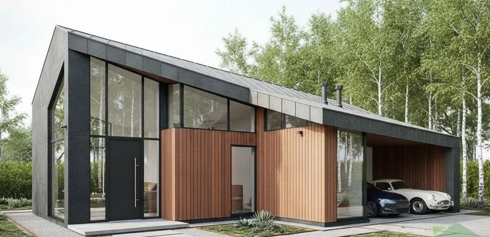 Проект Одноэтажный дом 19 на 11, 106 м2