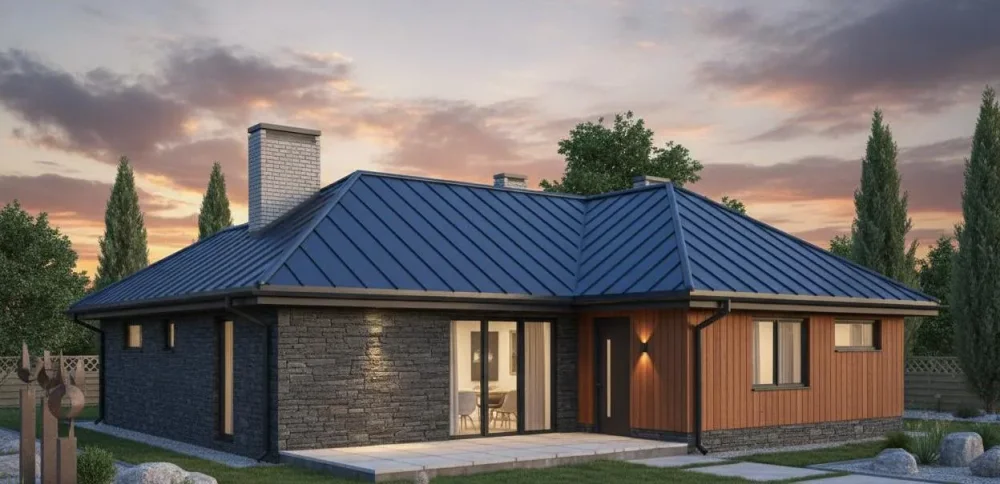 Проект Одноэтажный дом 15 на 14, 117 м2