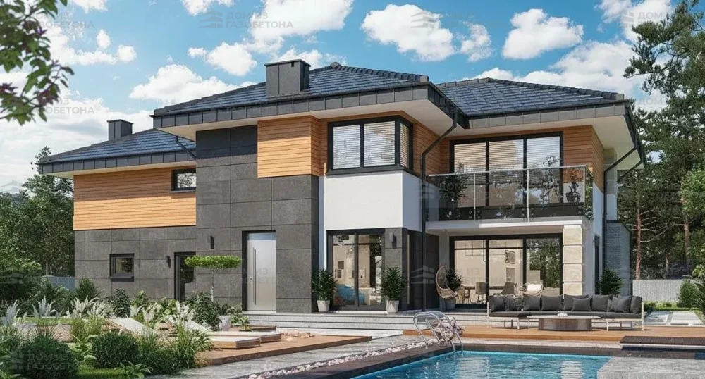 Проект Двухэтажный дом 18 на 13, 219 м2