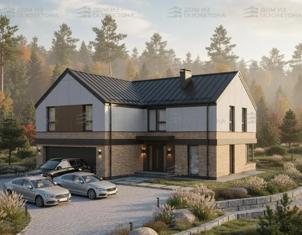 Проект Двухэтажный дом 12 на 11, 162 м2