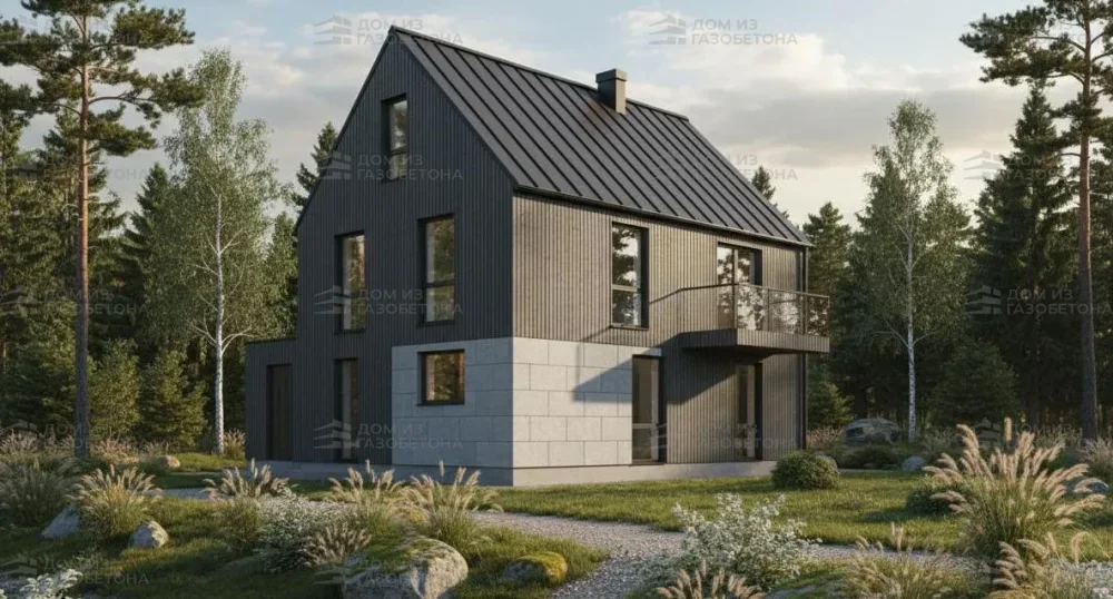 Проект Двухэтажный дом 13 на 11, 111 м2