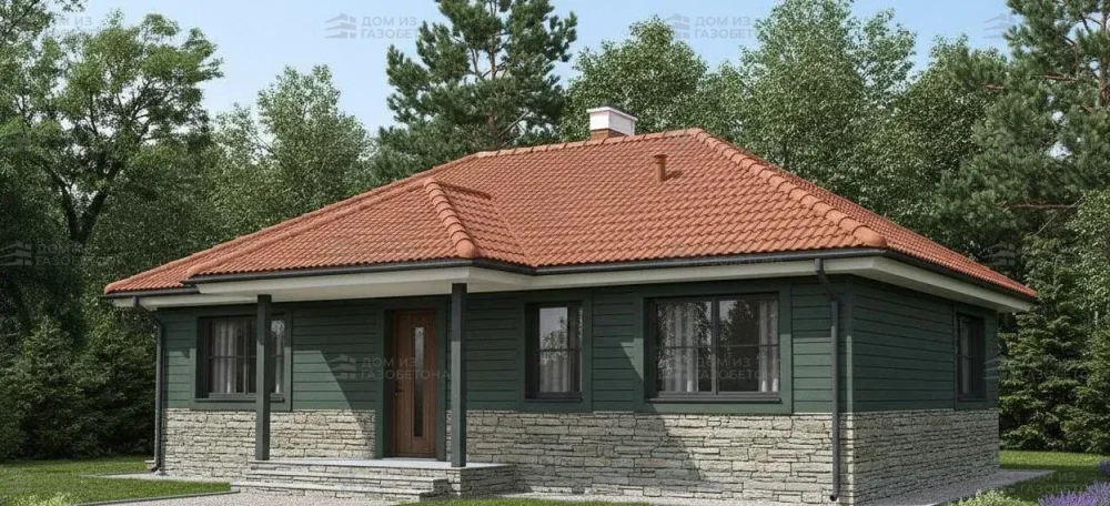 Проект Одноэтажный дом 13 на 8, 78 м2