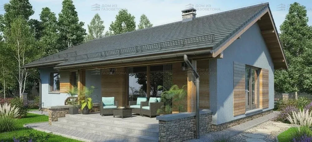 Проект Одноэтажный дом 13 на 9, 95 м2