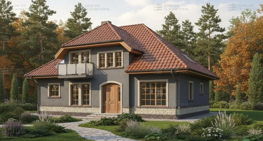 Проект Двухэтажный дом 14 на 14, 152 м2