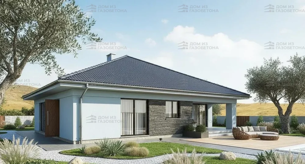 Проект Одноэтажный дом 15 на 20, 174 м2