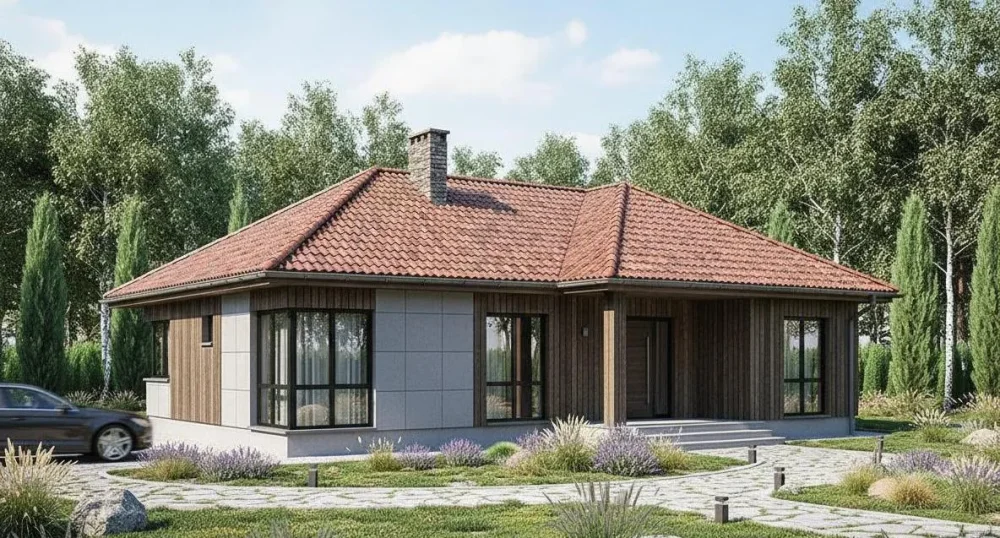 Проект Одноэтажный дом 12 на 13, 100 м2