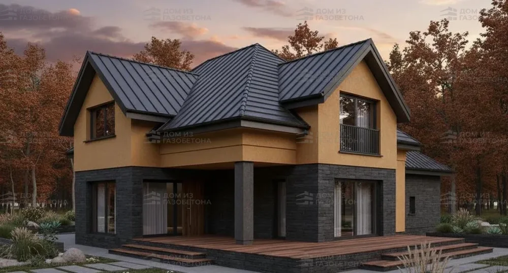 Проект Двухэтажный дом 17 на 19, 301 м2