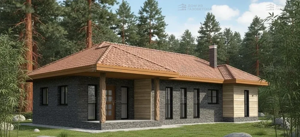 Проект Одноэтажный дом 17 на 11, 119 м2