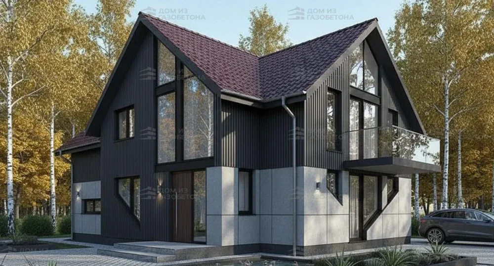 Проект Двухэтажный дом 15 на 12, 179 м2