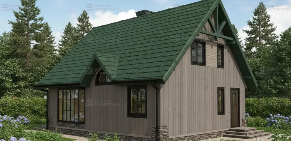 Проект Двухэтажный дом 9 на 8, 99 м2