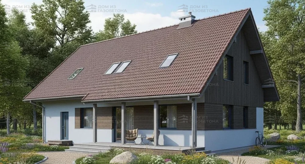 Проект Двухэтажный дом 14 на 11, 166 м2