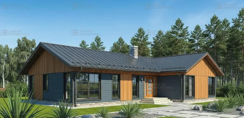 Проект Одноэтажный дом 11 на 15, 101 м2