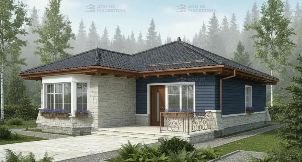 Проект Одноэтажный дом 10 на 20, 121 м2