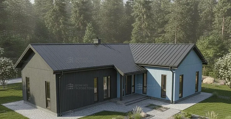 Проект Одноэтажный дом 12 на 8, 85 м2